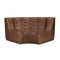 N701 Round Corner Sofa Module  option Chestnut Leather