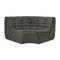 N701 Round Corner Sofa Module  option Moss Eco Fabric