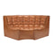 N701 Round Corner Sofa Module  option Old Saddle Leather