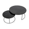 Nesting Coffee Table (Set of 2)  option Charcoal Mirror