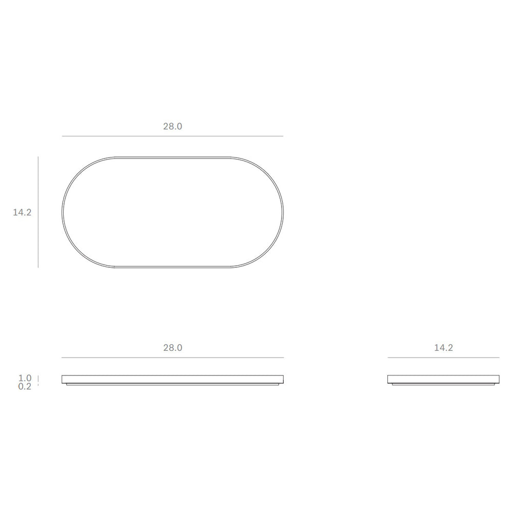 Oblong Glass Tray