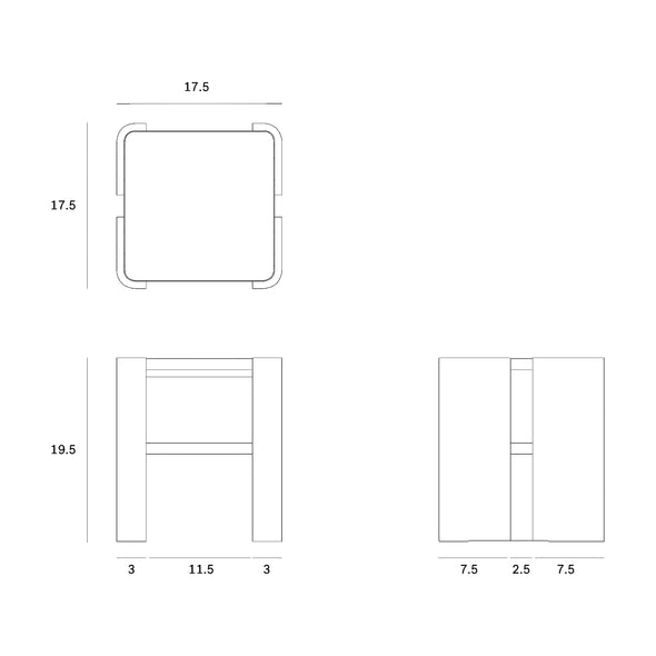 Panel Side Table