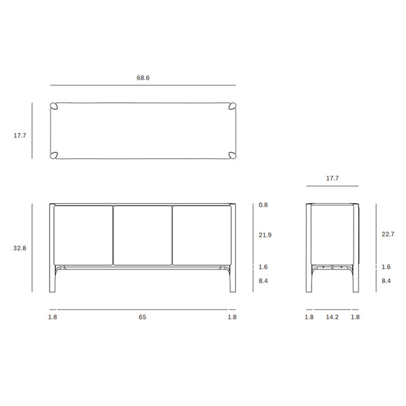 PI 3-Door Sideboard