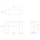 PI Console Table with 6 Legs