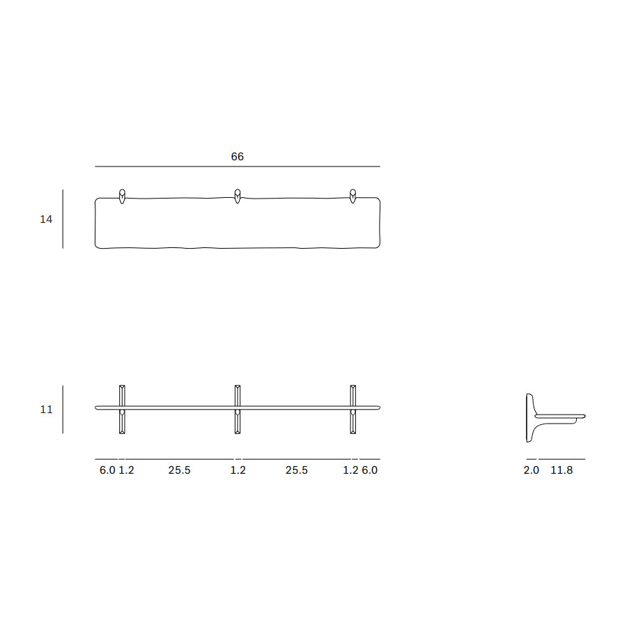 PI Single Wall Shelf