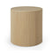 Roller Max Round Storage Side Table  option Oak