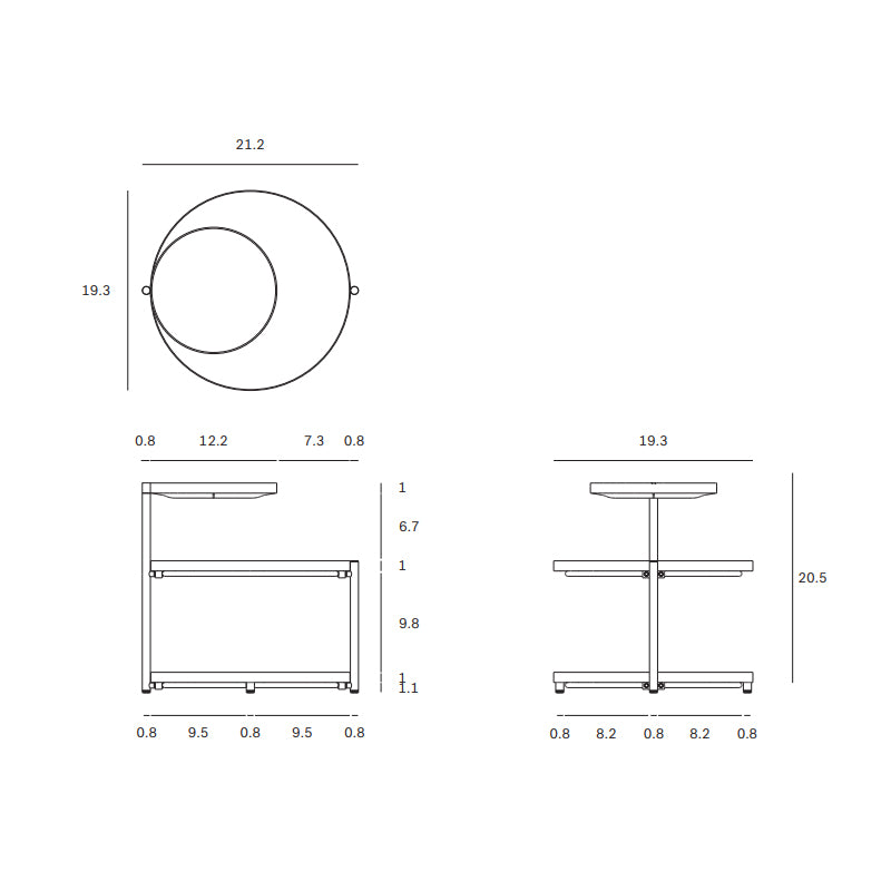 Swivel Tray Side Table