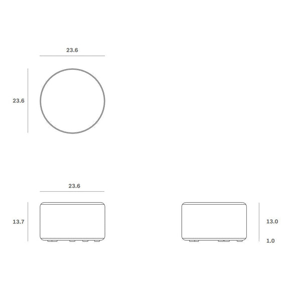 Barrow Pouf with Tray