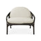 Vime Lounge Chair  option Beige Boucle / Dark Brown Leather
