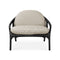 Vime Outdoor Lounge Chair  option Beige Structured / Black Cord / Teak Black