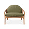 Vime Outdoor Lounge Chair  option Green Structured / Beige Cord / Teak