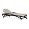 Zen Outdoor Adjustable Lounger  option Beige Structured / Teak Black