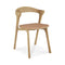 Bok Upholstered Dining Chair  option Oak / Sienna Leather