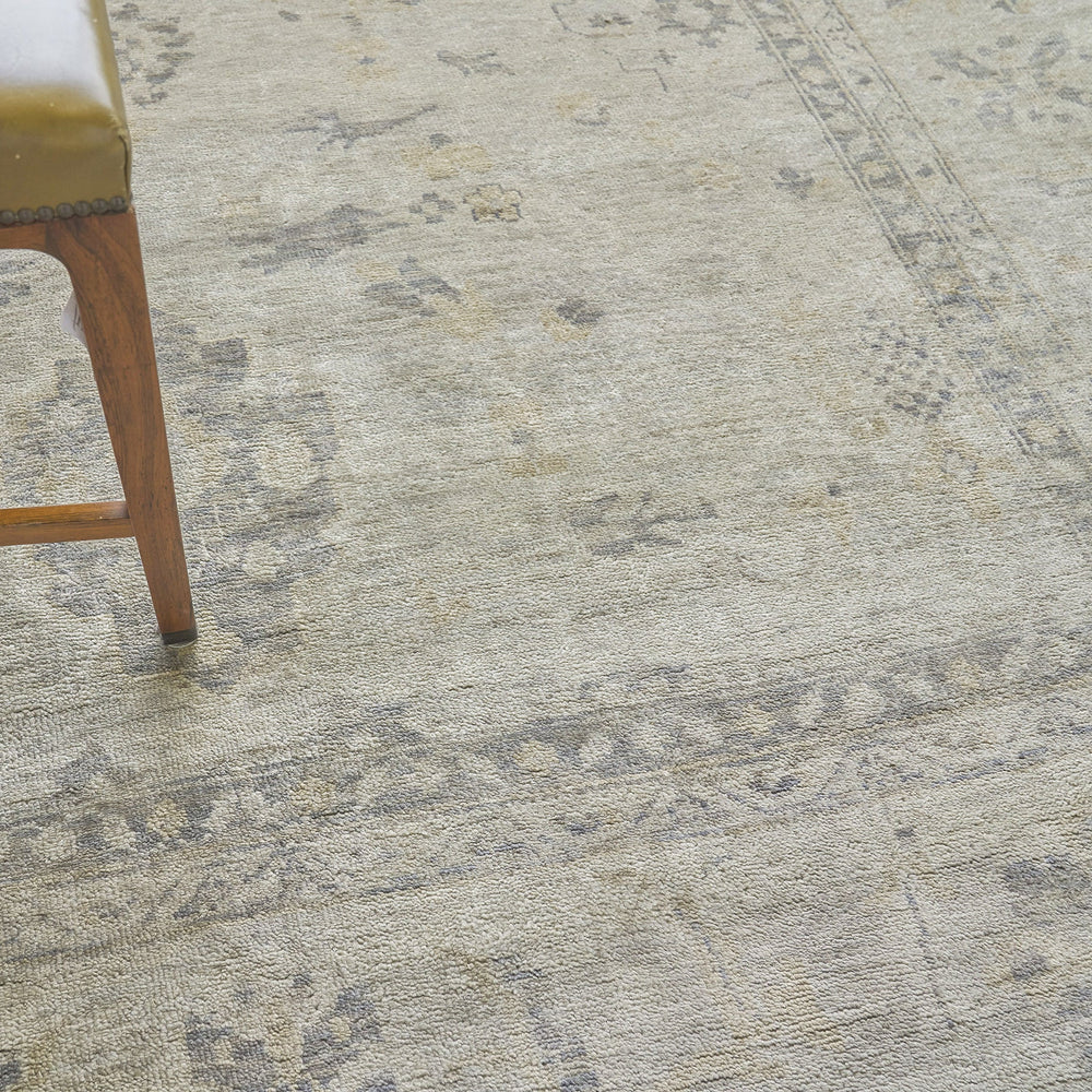 Antique Weave Oushak Ivory/Brown Area Rug