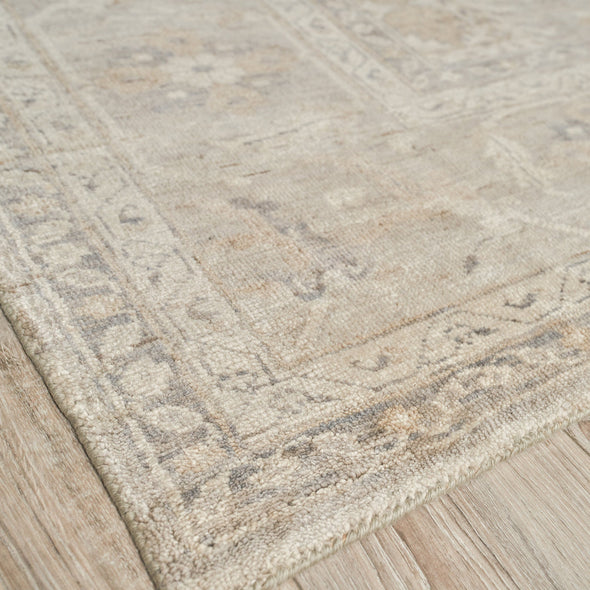 Antique Weave Oushak Ivory/Brown Area Rug
