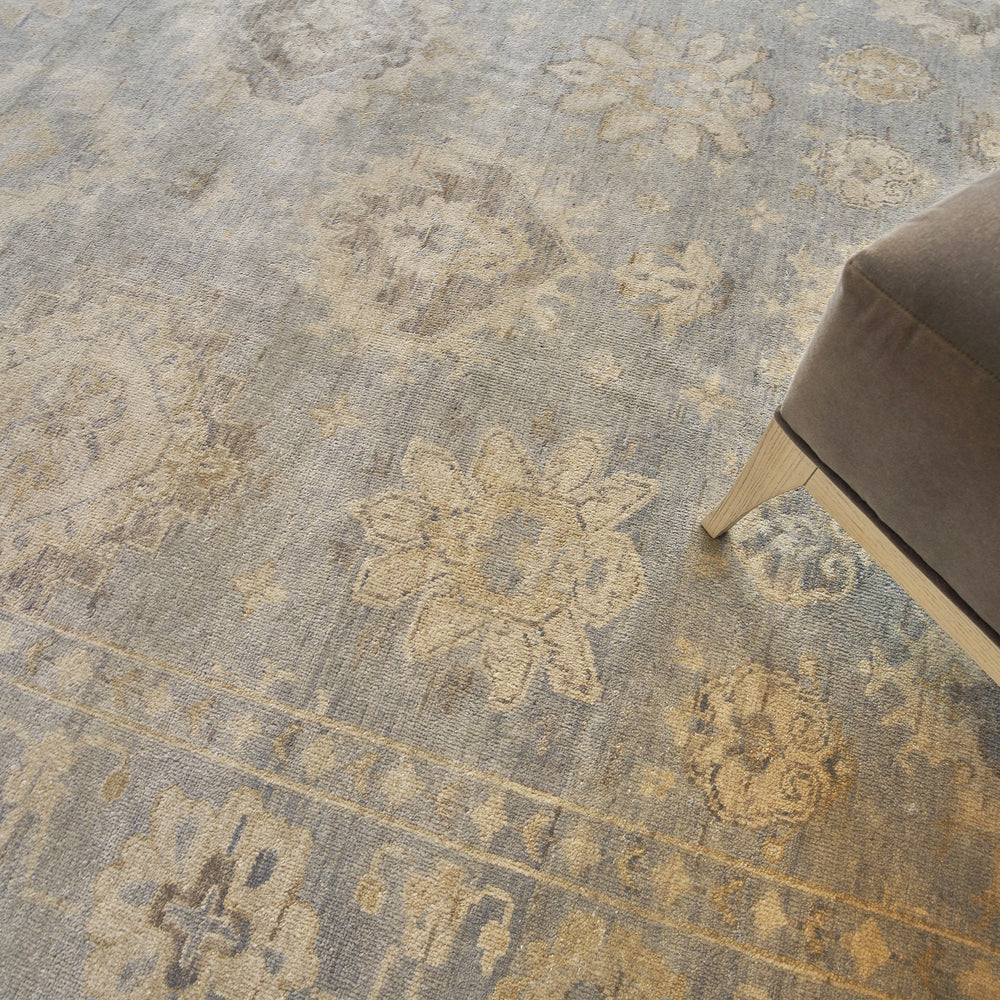 Antique Weave Oushak Light Blue Area Rug