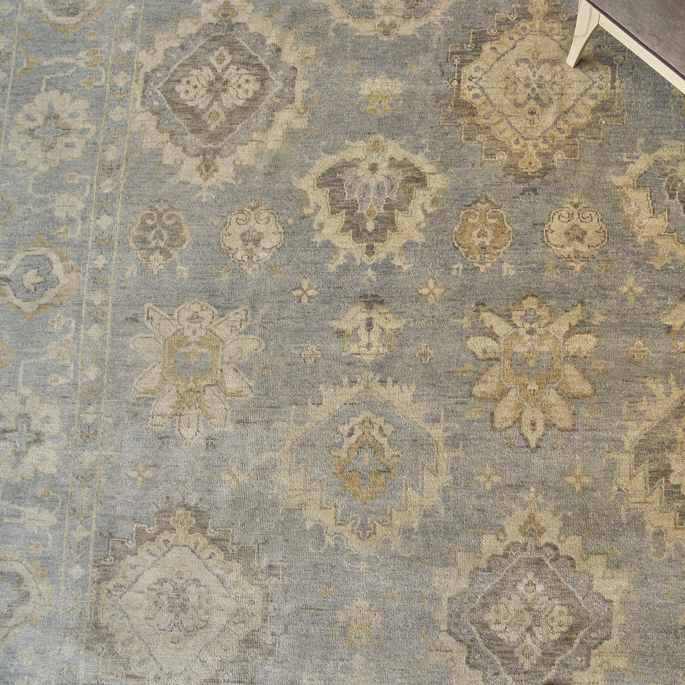 Antique Weave Oushak Light Blue Area Rug