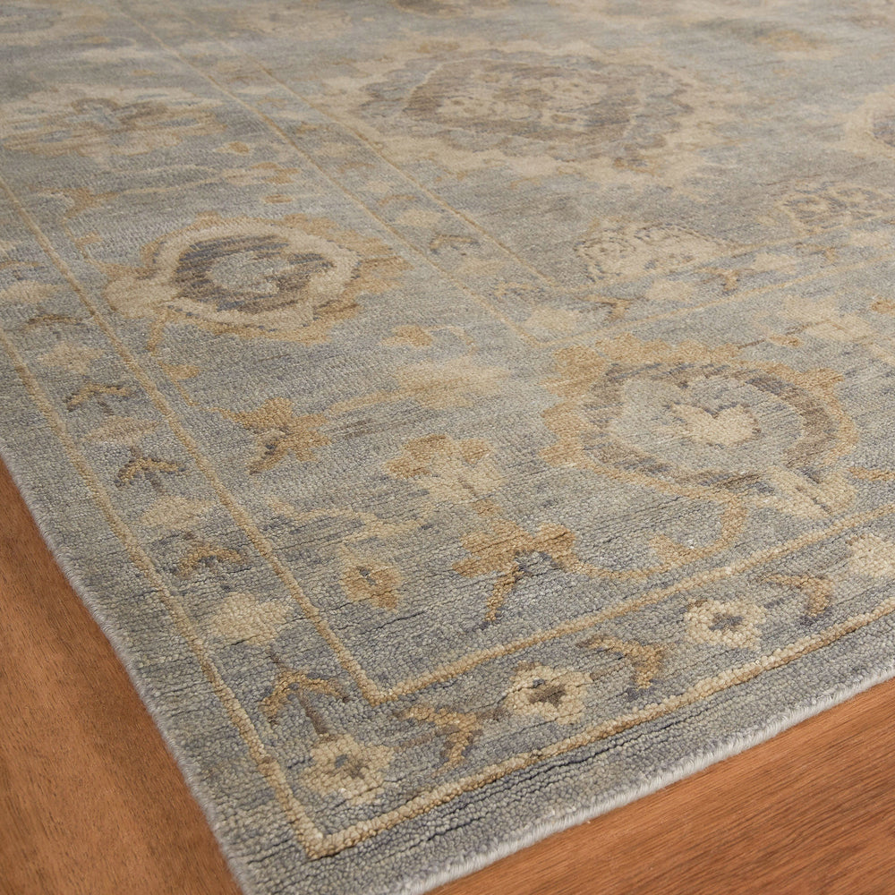 Antique Weave Oushak Light Blue Area Rug