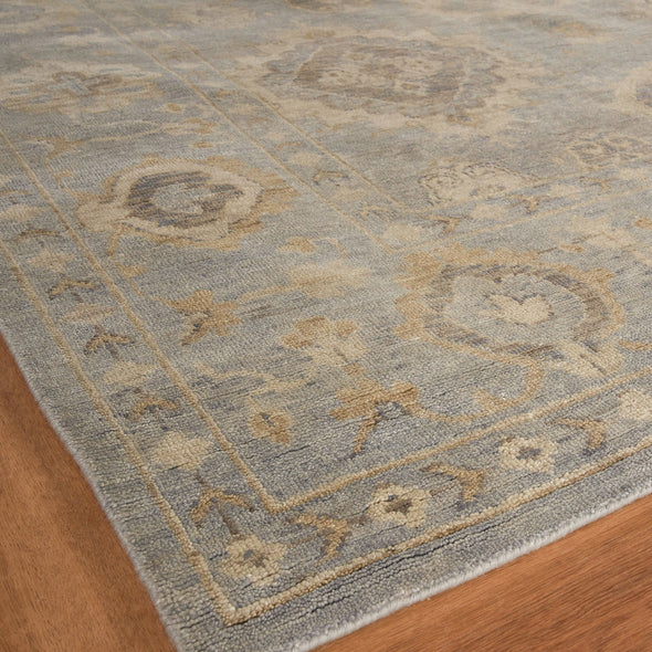 Antique Weave Oushak Light Blue Area Rug