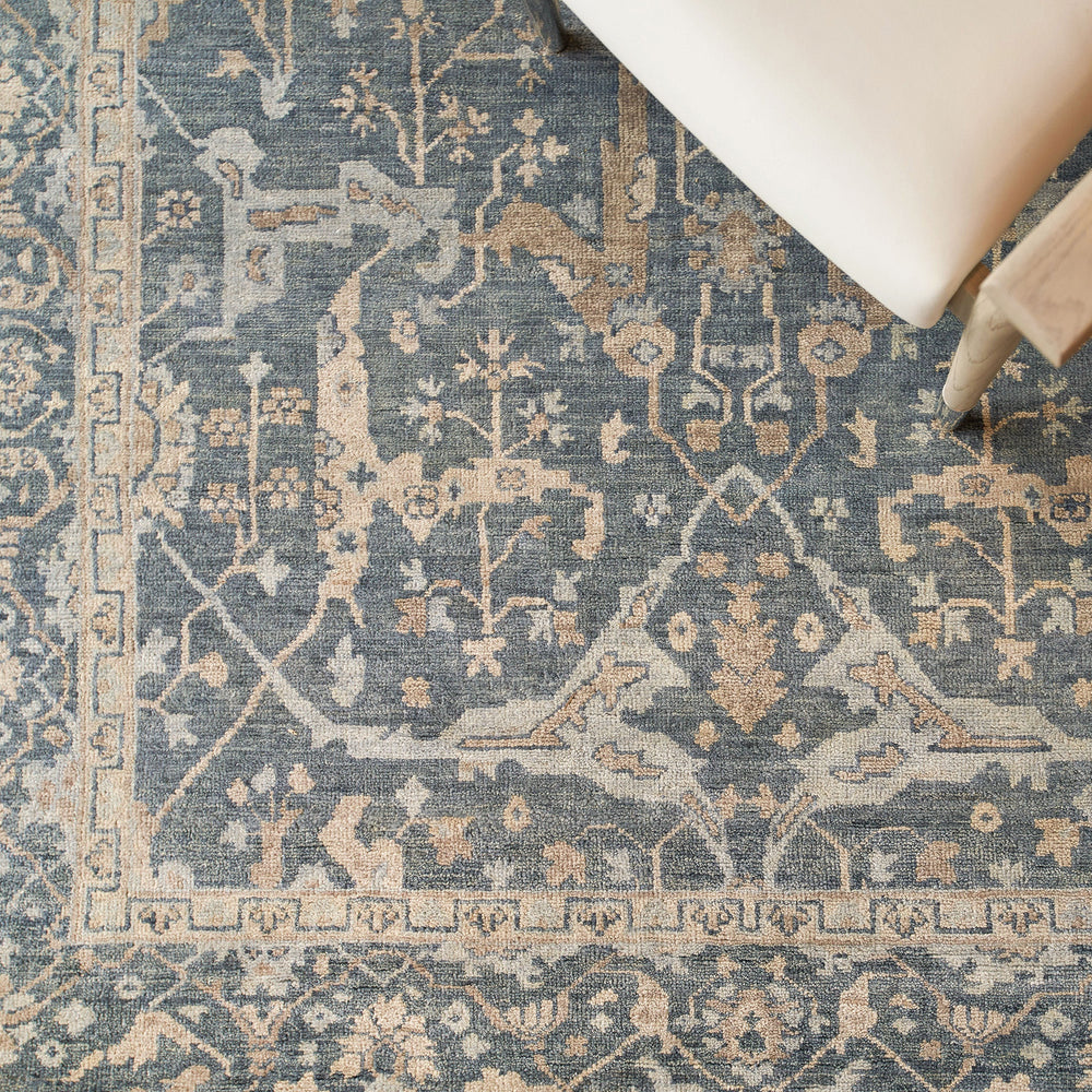 Antique Weave Oushak Blue Area Rug
