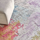 Floor Art Ivory/Gold/Lavender Area Rug