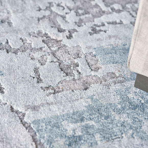 Floor Art Ivory/Gold/Lavender Area Rug