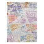 Floor Art Ivory/Gold/Lavender Area Rug