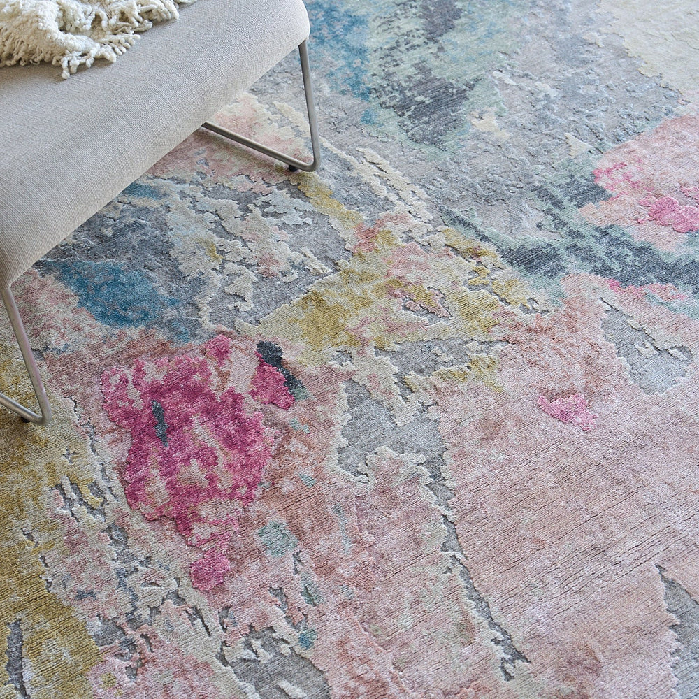Floor Art Silver/Blush Area Rug