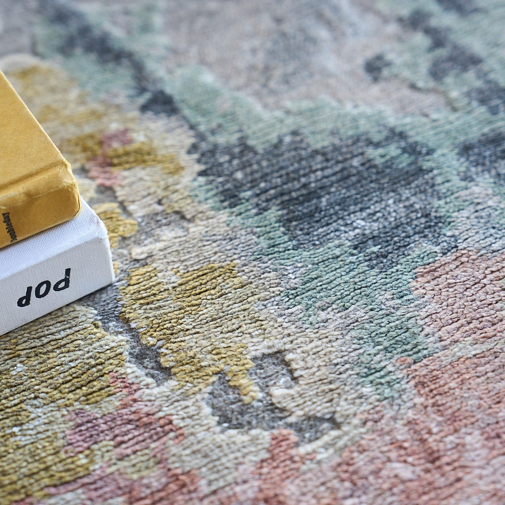 Floor Art Silver/Blush Area Rug