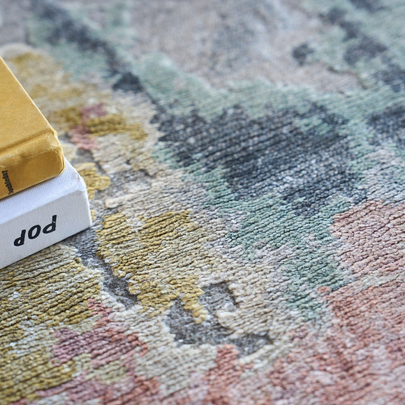 Floor Art Silver/Blush Area Rug