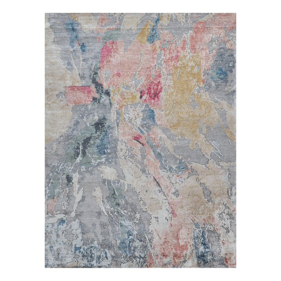 Floor Art Silver/Blush Area Rug