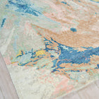 Floor Art Ivory/Gold/Blue Area Rug