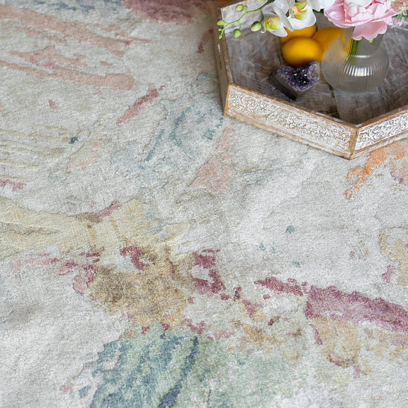 Floor Art Ivory/Blush Area Rug