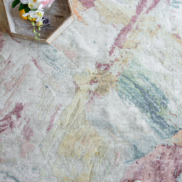 Floor Art Ivory/Blush Area Rug