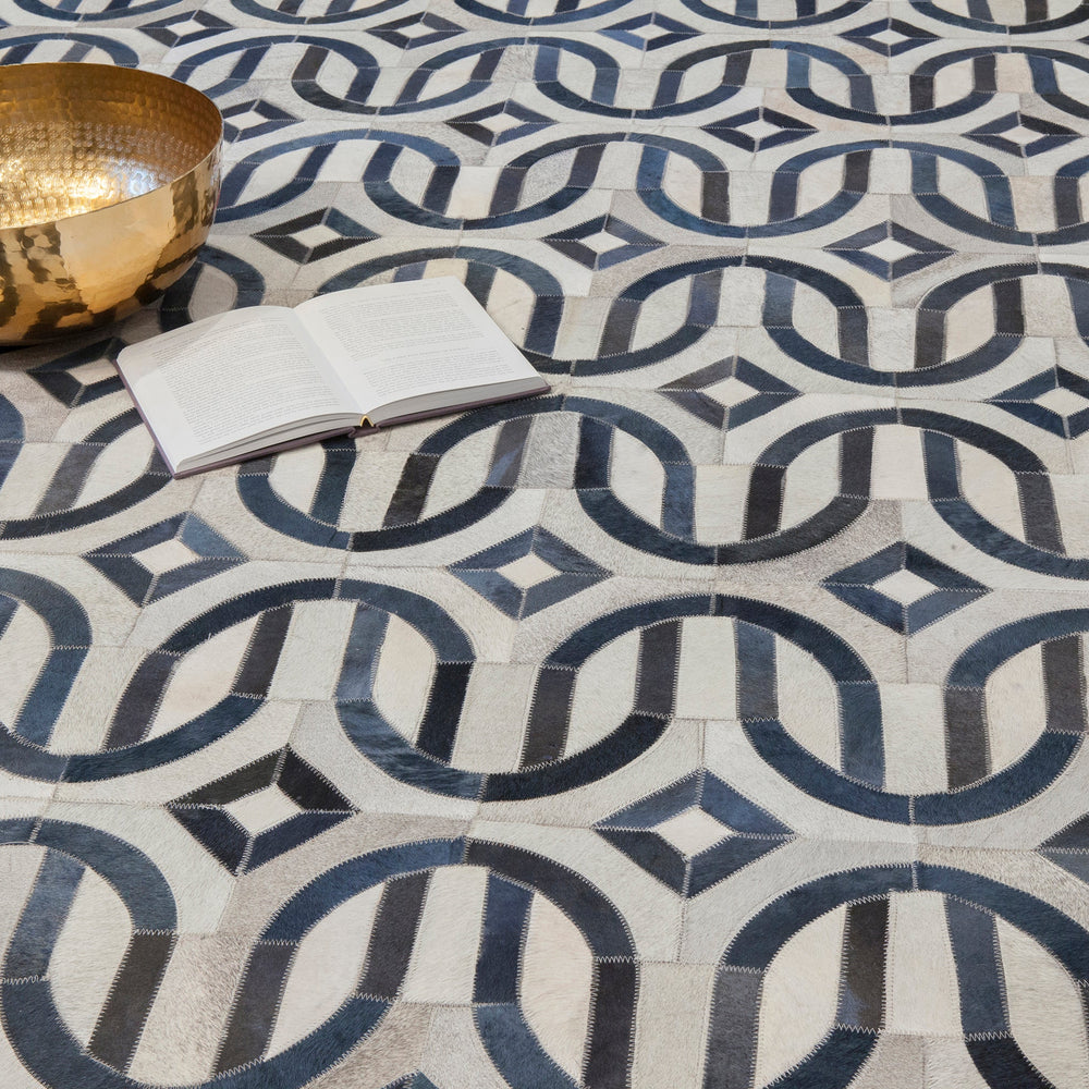 Natural Hide Trellis Area Rug