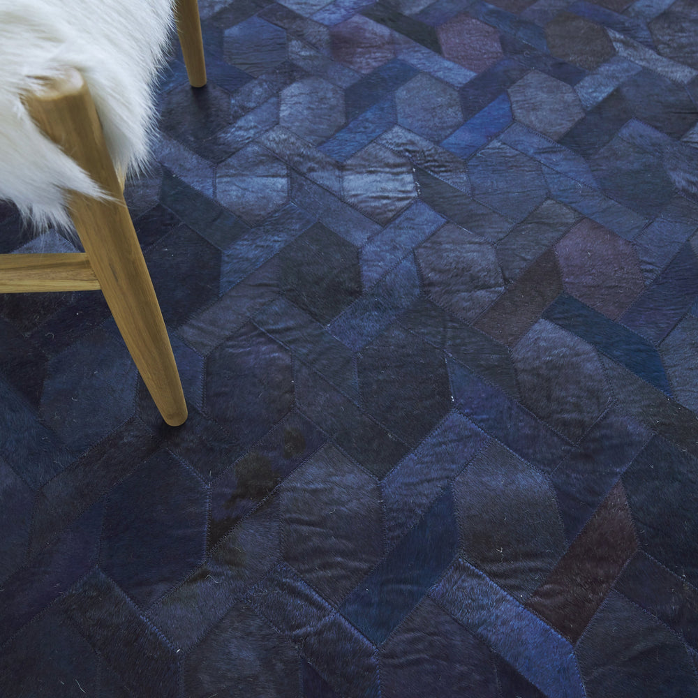Natural Hide Lattice Area Rug