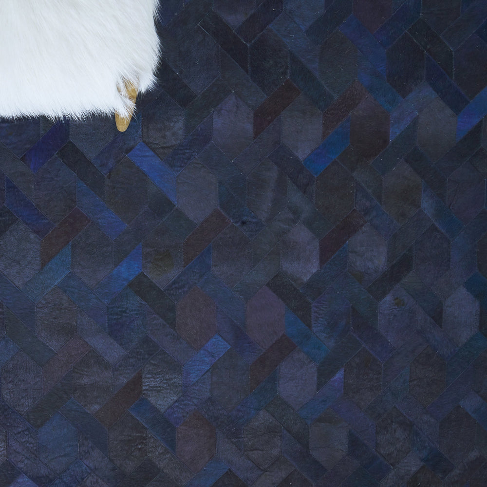 Natural Hide Lattice Area Rug
