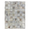 Natural Hide Block Area Rug  option Silver