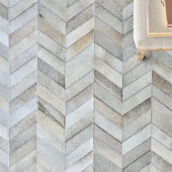 Natural Hide Chevron Rug