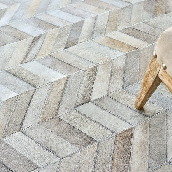 Natural Hide Chevron Rug