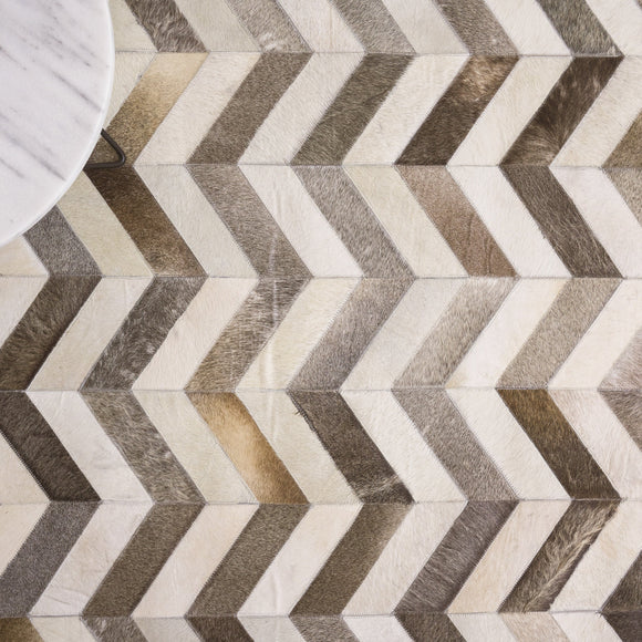 Natural Hide Chevron Rug