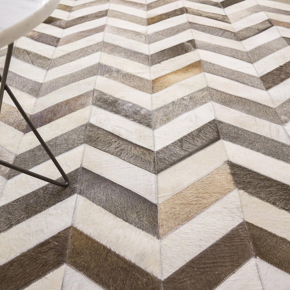 Natural Hide Chevron Rug