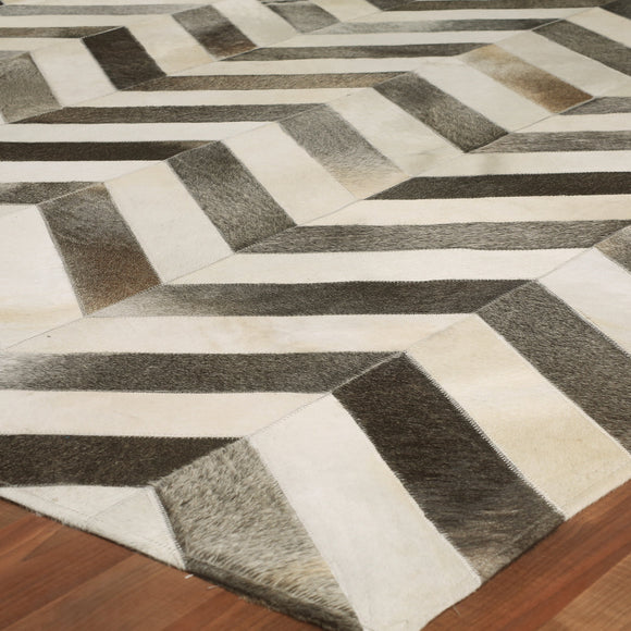 Natural Hide Chevron Rug