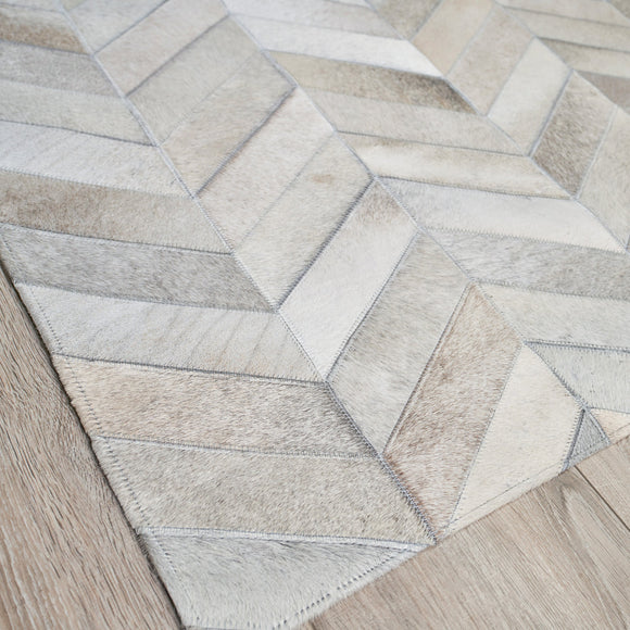 Natural Hide Chevron Rug