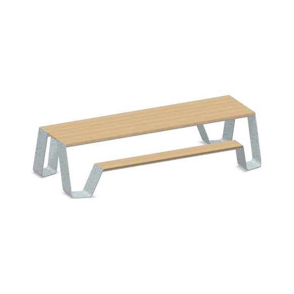 Hopper Picnic Table with Anchoring Holes