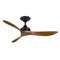 Aviara Coastal Indoor/Outdoor Smart Ceiling Fan  option Black with Koa Blades