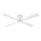 Kwartet Flush Mount Ceiling Fan with Light  option Matte White with Matte White Blades