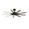 Odyn Outdoor Ceiling Fan with Light  option Black