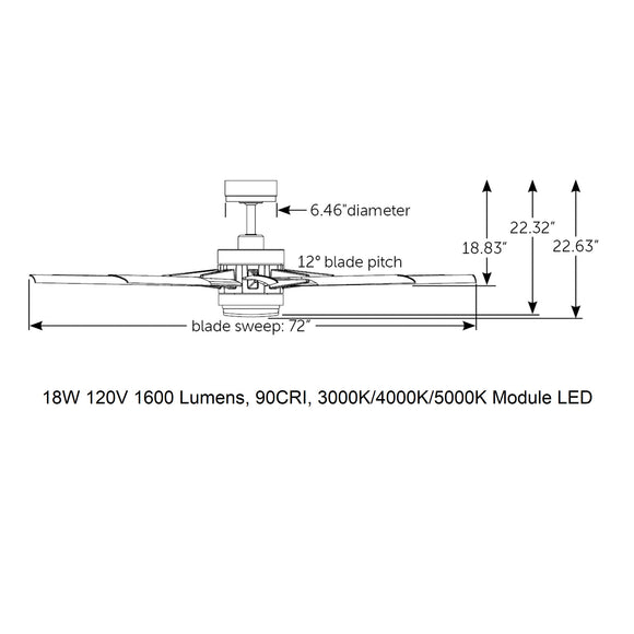 Odyn Outdoor Ceiling Fan with Light