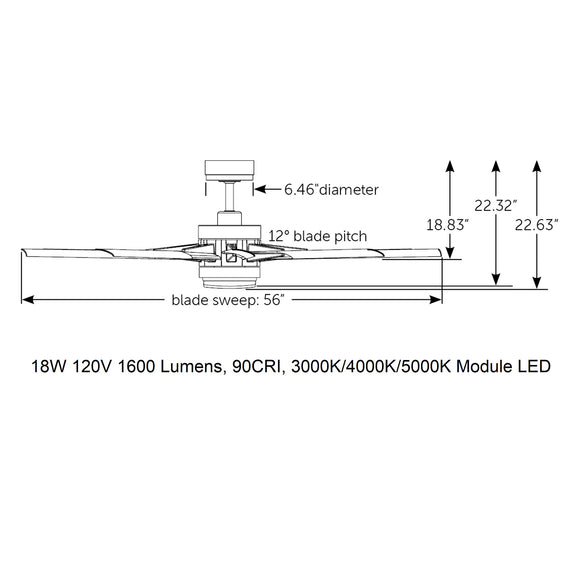 Odyn Outdoor Ceiling Fan with Light